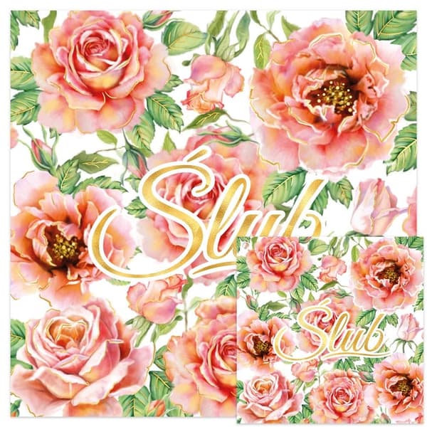KWD bryllupskort Tea roses