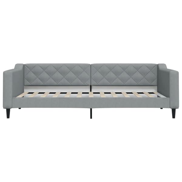 vidaXL Bäddsoffa ljusgrå 90x200 cm tygklädd