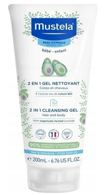 Mustela 2in1 puhdistusgeeli 200 ml
