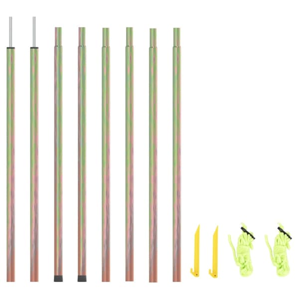 vidaXL Puutarhapurjetangot, 2 kpl, 250 cm, Sinkitty teräs