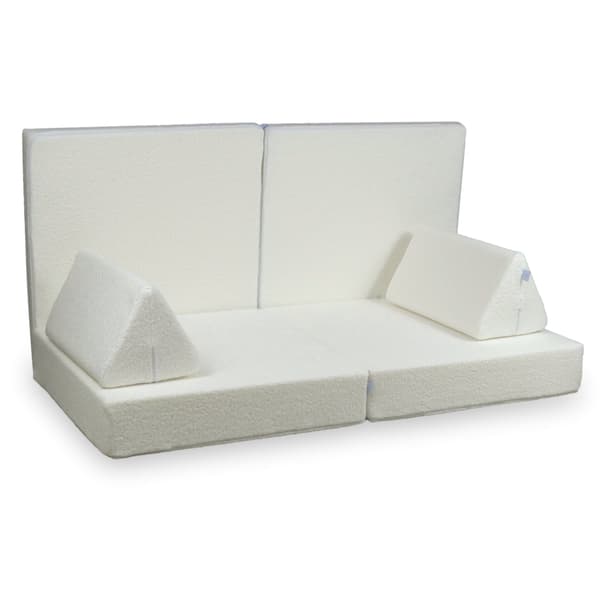 Montessori Komfort Bouclé Leksoffa Vit