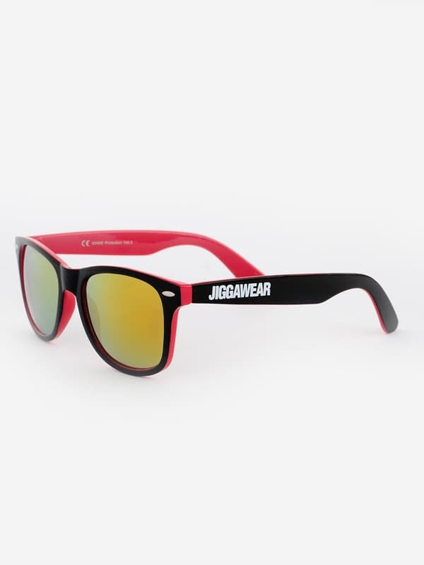 Jigga Wear Navne Kontrast Solbriller Sort / Magenta / Gul Uni
