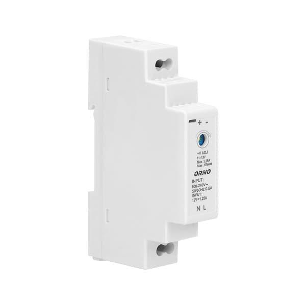 DIN-skinne strømforsyning 12V DC 1.25A 15W til videointercoms