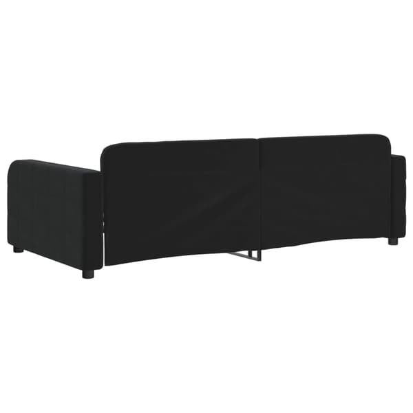 vidaXL Bäddsoffa svart 90x200 cm klädd i sammet