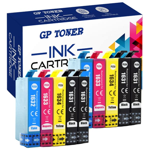 10x blækpatroner til Epson GP-E1636CMYKK x2