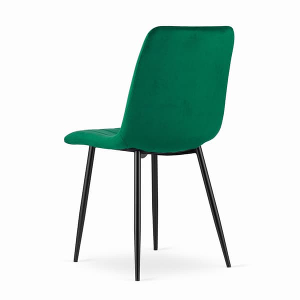LAVA stol - mørkegrøn fløjl x 3