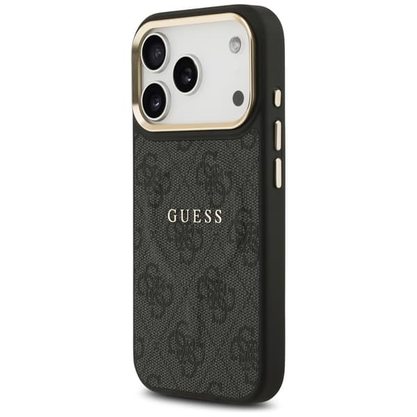 Guess 4G PU Classic Logo MagSafe-etui til iPhone 17 Pro, sort