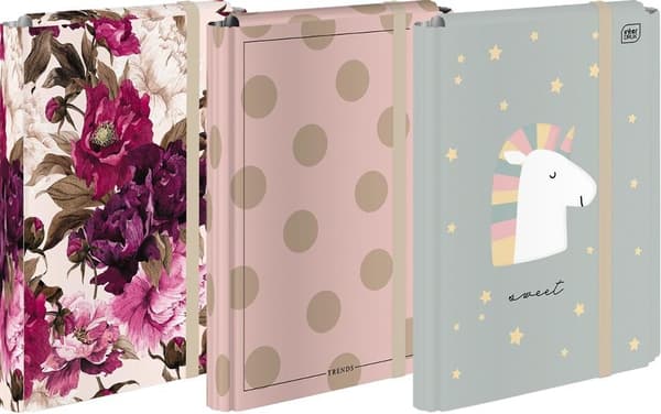 Hardcover-mappe med elastik A4 Girls mix
