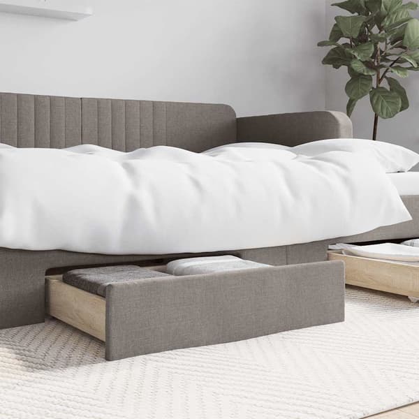 vidaXL skuffer under sengen, 2 stk., taupe