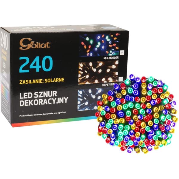 JULGRANSLJUS 240 LED-SOLAR MULTI
