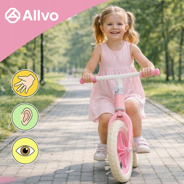 Allvo 12" Rosa Barnbalanscykel ALV-U547N