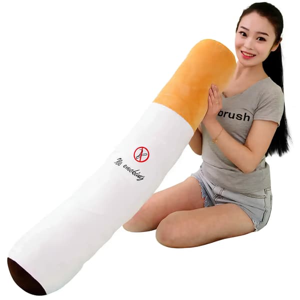 Cigarettformad kudde 80 cm, en unik present med RESTEQ-idén