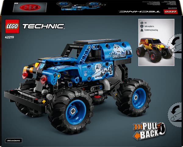 LEGO Technic Monster Jam Gravgrävare Eld & Is 263-delars set (42219)
