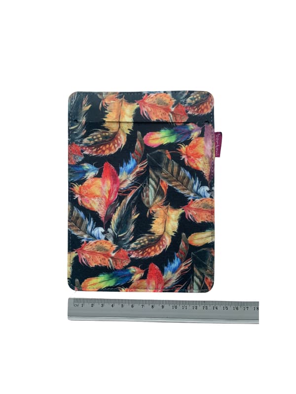 Arco Design 6-7" e-boksfodral - EcoFilc, Plume-tryck, Grå, Passar Kindle / PocketBook