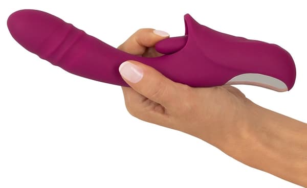 Javida Licking & Thrusting Vibra silikonmodell med rörelsefunktion