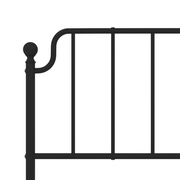 vidaXL metalsengegavl, sort, 200 cm