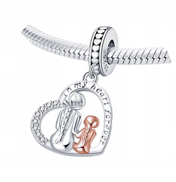 Charm-hänge Silver S925 Mor Dotter Mors Dag-present