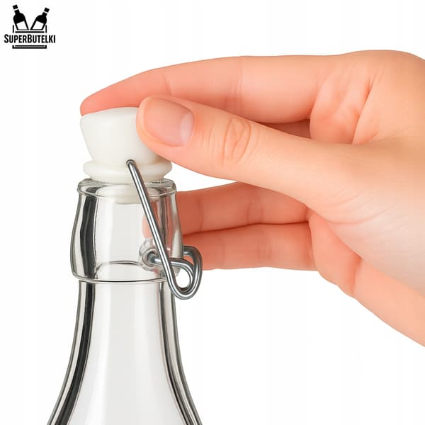 Rund flaske med klips - 110 ml