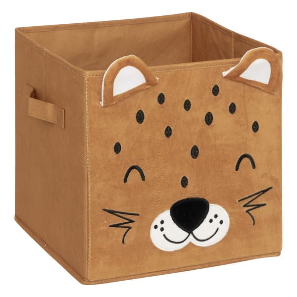 Leopard leksakskorg i textil