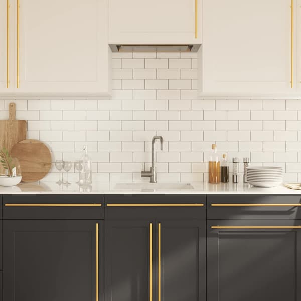 vidaXL skabsgreb, 5 stk., guld, 480 mm, rustfrit stål