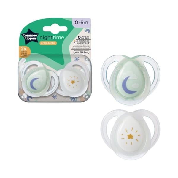 TOMMEE TIPPEE TTP43338095 NAT-sutter 0-6mdr. mix 2-pak