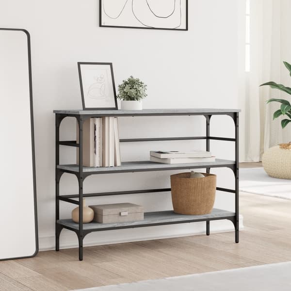 vidaXL Konsolbord, grå Sonoma Ek, 100x32x75 cm