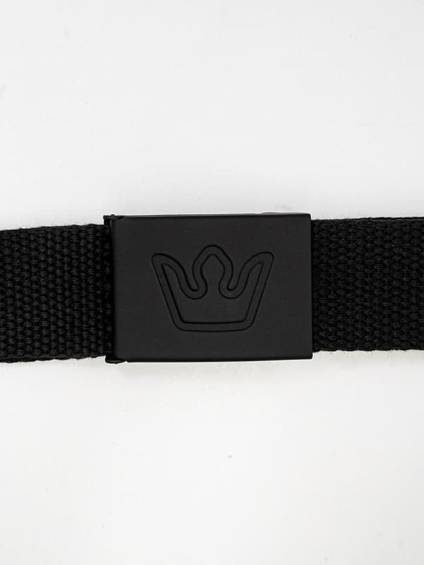 Jigga Wear Simple Crown Uni sort webbingbælte