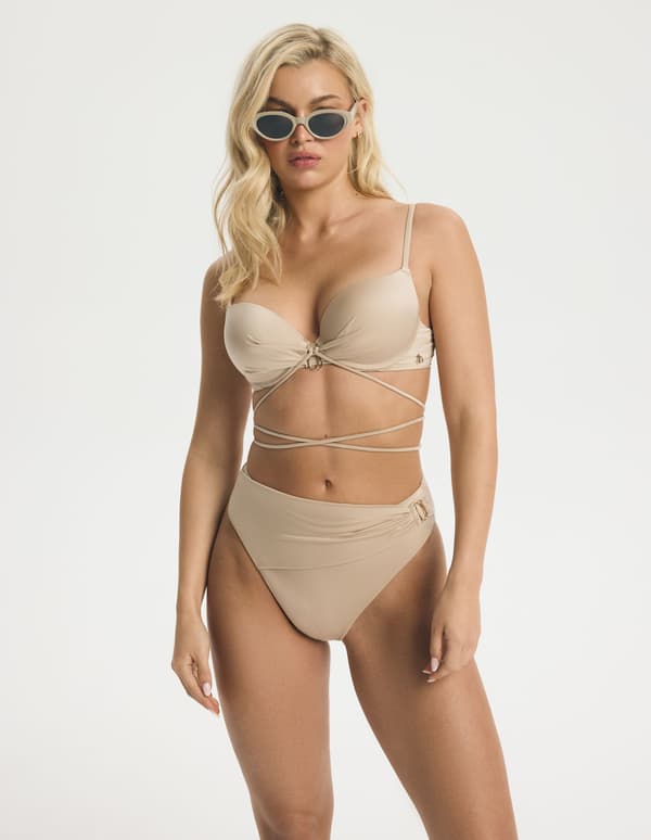 CANNES Esotiq Vadderad Bikinitopp | Beige 90D