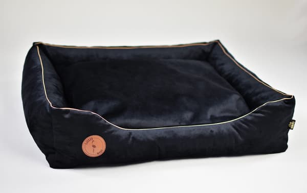 CEZAR sofa sort fløjl L - 70 cm x 60 cm