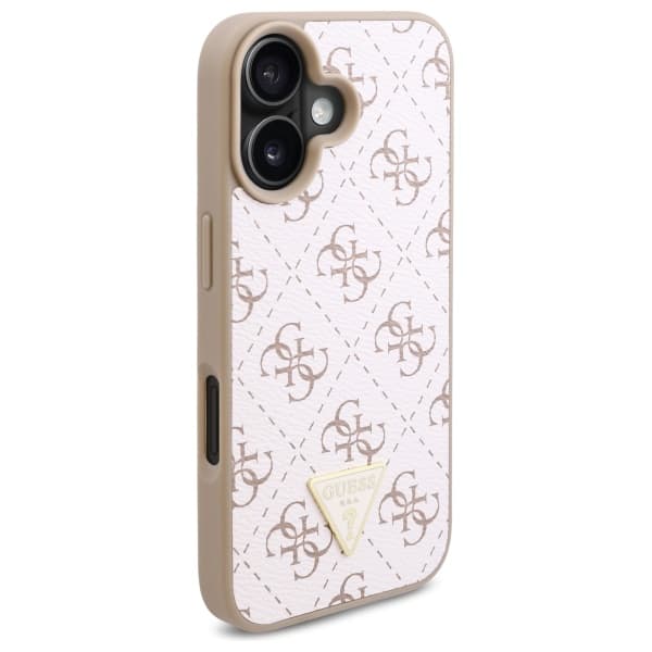 Guess New 4G Triangle-cover til iPhone 16, hvid