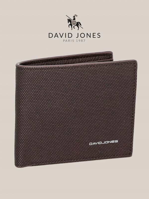 David Jones herrplånbok SLIM eko-läder brun