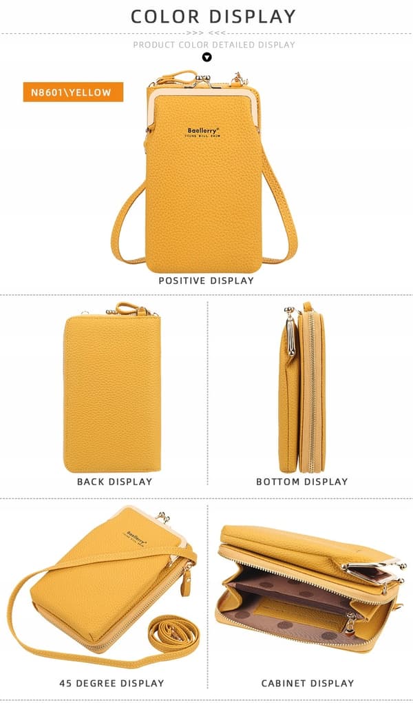 Mini clutch skuldertaske til kvinder, sort Baellerry