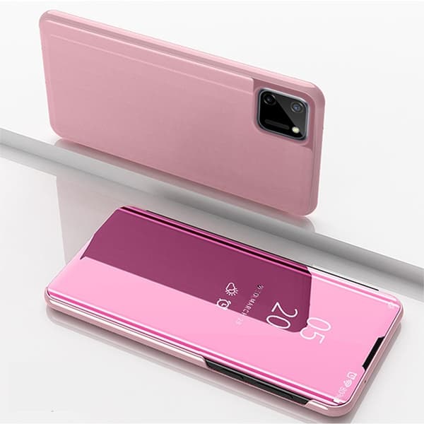 Realme C11 Clear View-etui, rosaguld