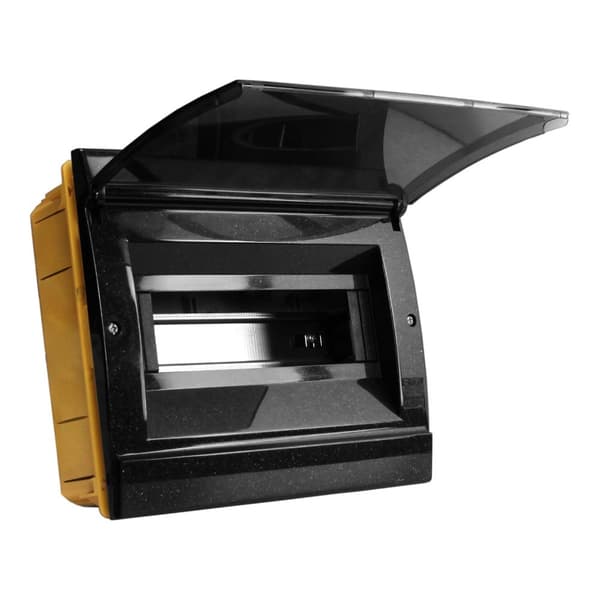 Indbygget fordelingstavle 8 moduler IP40 sort 970.08.N ML 0964