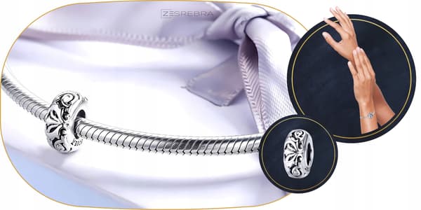 Berlocker genombrutna proppar silver 925 pärla hänge berlocker 925 berlocker pärlor
