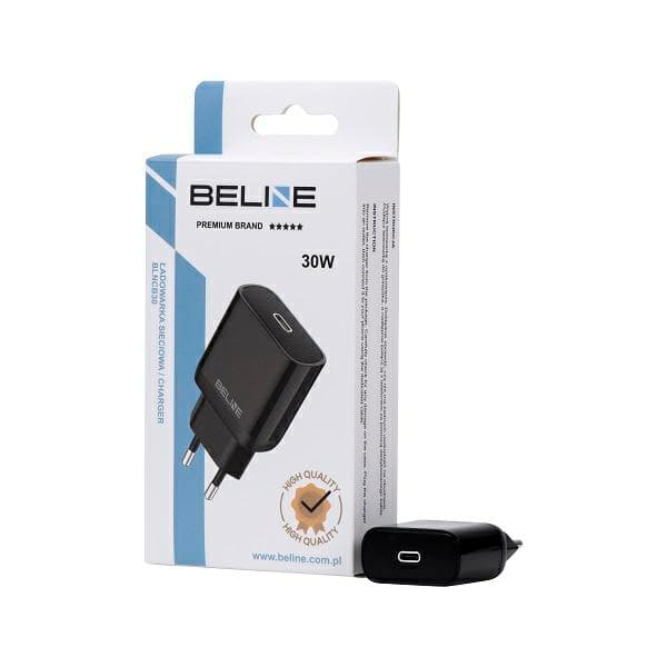 Beline 1x USB-C 30W PD 3.0 BLNCB30 GaN -seinälaturi musta