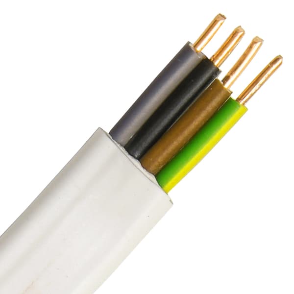 YDYp 4x2,5 platt infälld kabel PRIS PER METER