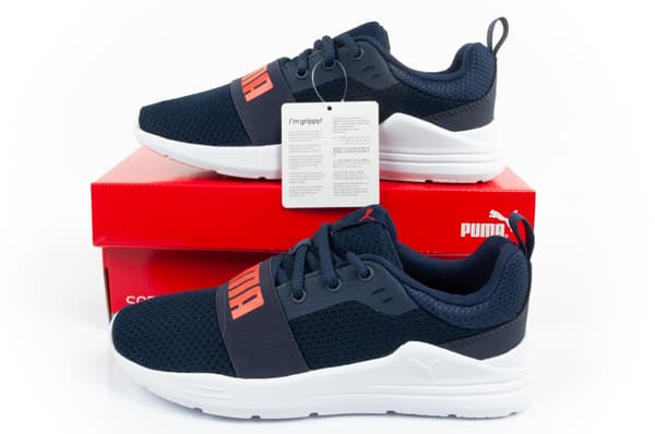 Puma Jr Wired Textil Löparsko Marinblå [374216 21] storlek 28