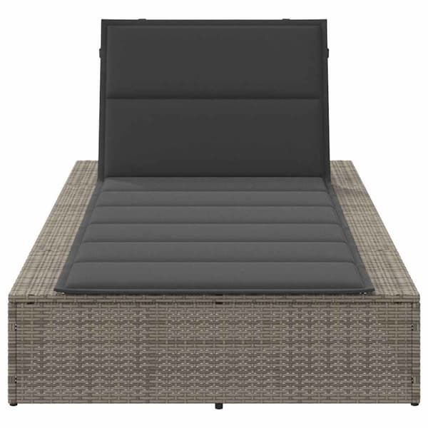 vidaXL liggestol med flydende hynde grå polyrattan