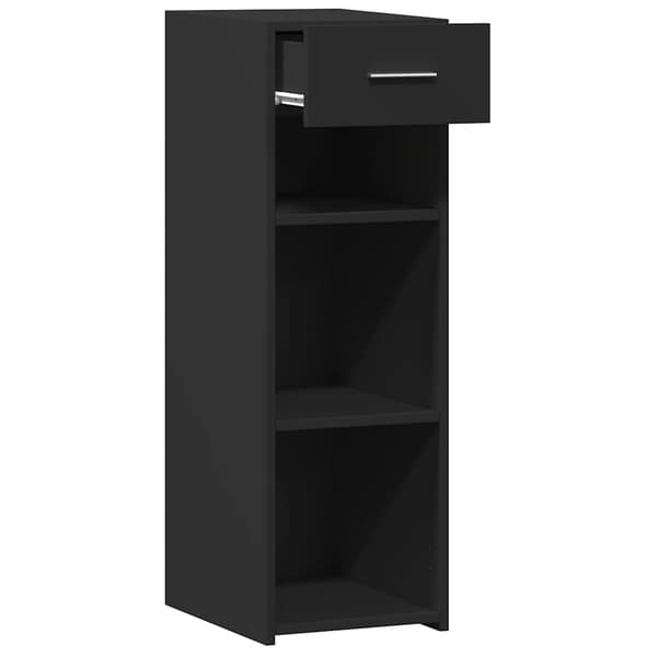 vidaXL skab, sort, 30x42,5x93 cm, træbaseret materiale