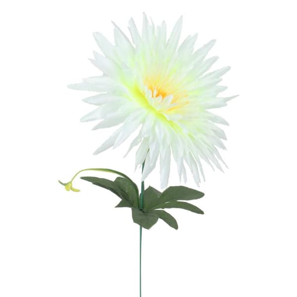 Kunstig asterblomst i hvid, højde 55 cm