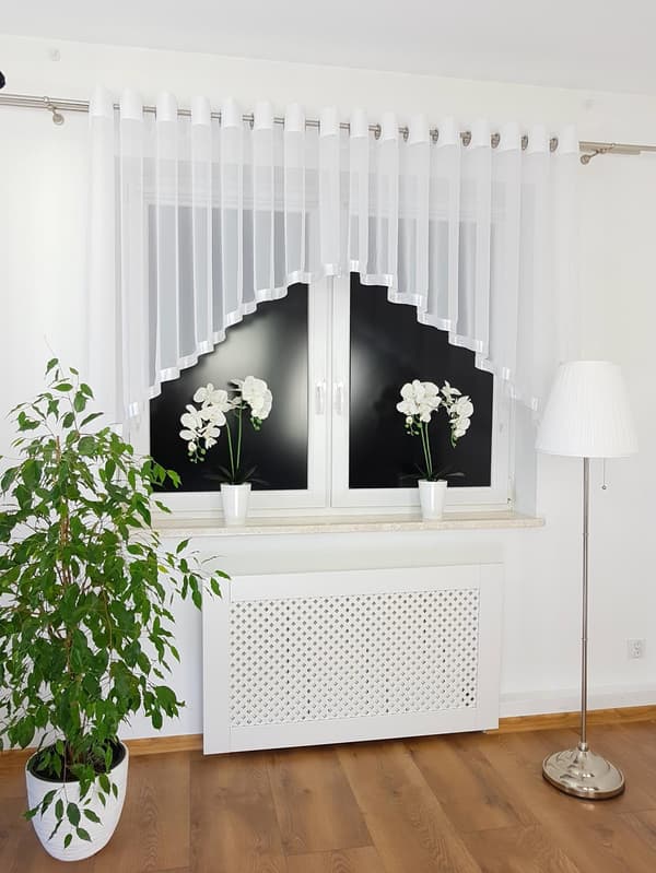 Lyhyt voile-verho silmukoilla 500x135cm