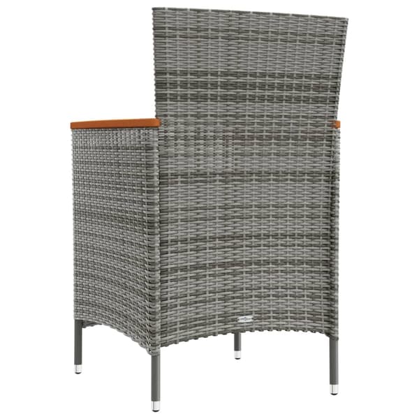 vidaXL havestole, sæt med 2, polyrattan, grå
