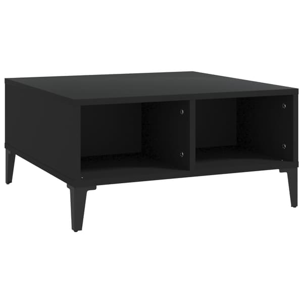 vidaXL sofabord, sort, 60x60x30 cm, træbaseret materiale