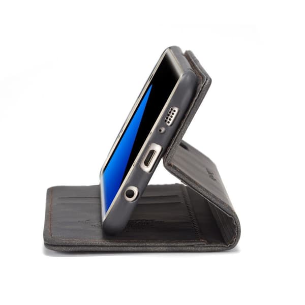 CASEME cover til Samsung Galaxy S7 Edge, læderpung, sort