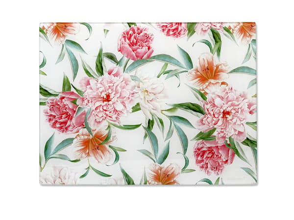 Glastavle - Blomster (CARMANI)