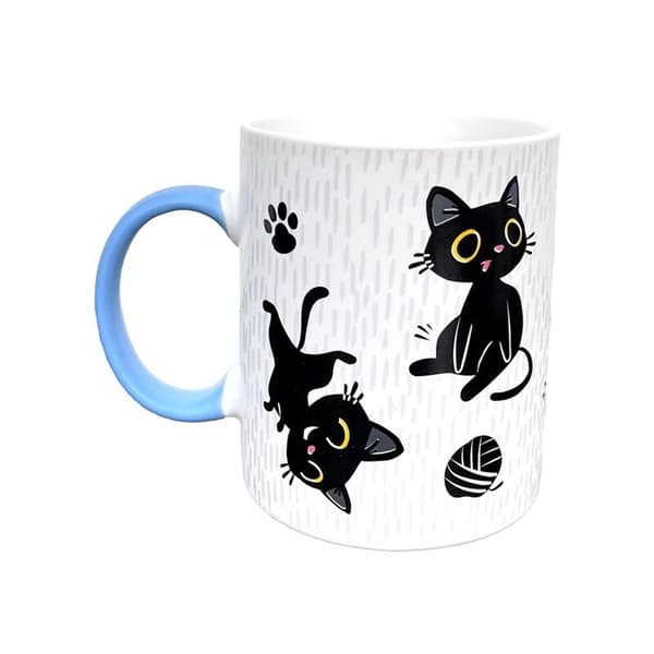 PKMUG992 Lucky den svarta katten porslinsmugg