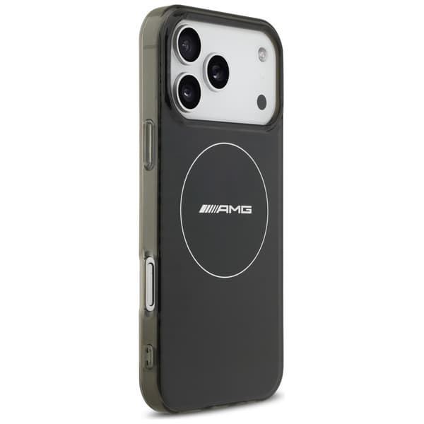 AMG Dobbeltlags Transparent Smocked MagSafe-cover til iPhone 17 Pro Max Sort