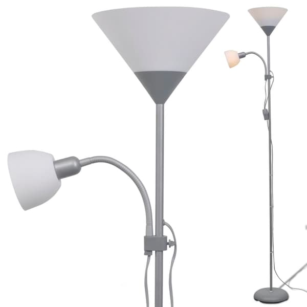vidaXL gulvlampe, grå