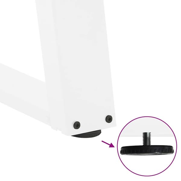 vidaXL sofabordsben, 2 stk., hvide, 50x(30-31) cm, stål